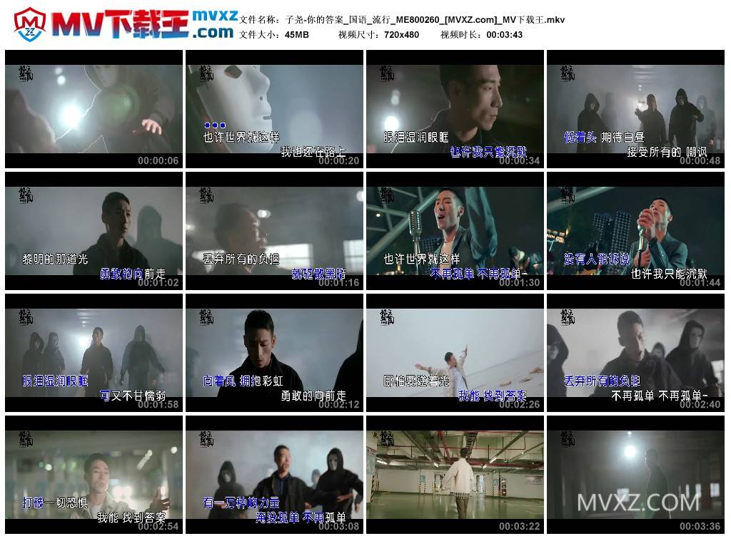 子尧-你的答案_国语_流行_ME800260